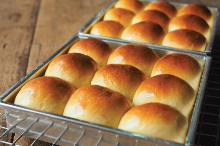 trays of baked bread