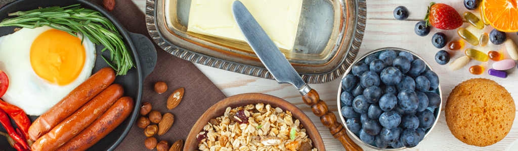 buffet platter grains knife berries nuts healthy food