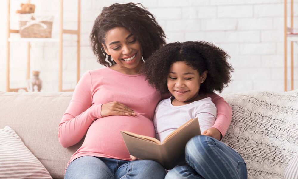 Mom and GIrl Reading