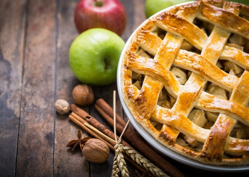 Fresh Baked Apple Pie wheat and fruit