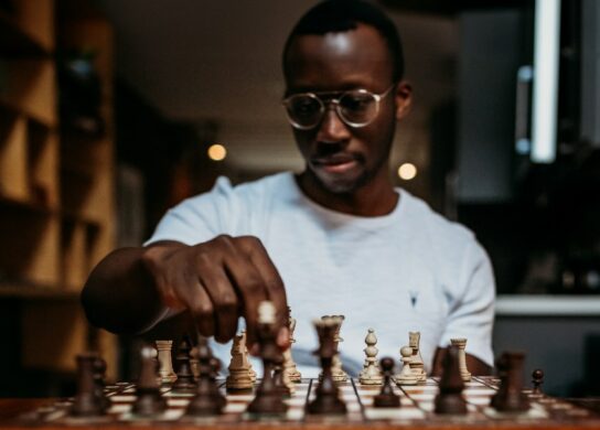 Man playing chess