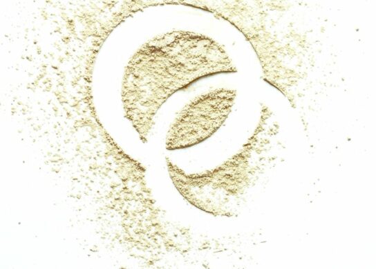 Image of powder forming two connected circles