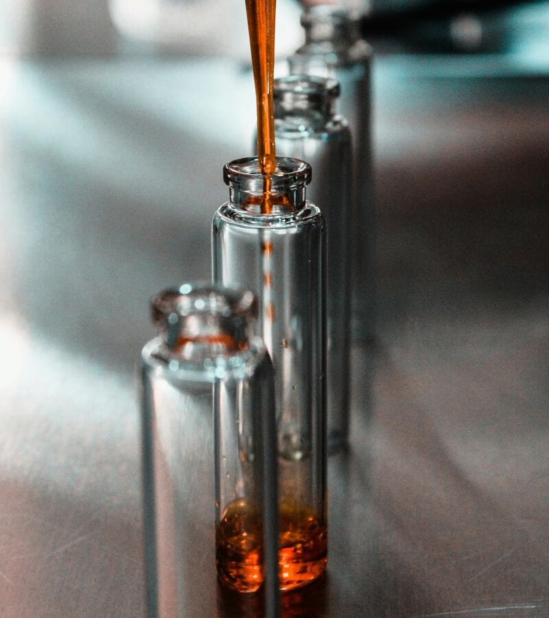 Filling Vials Oil