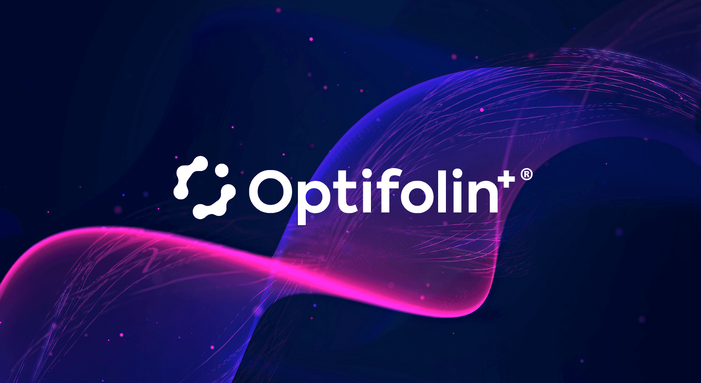 Optifolin+ logo with purple helix