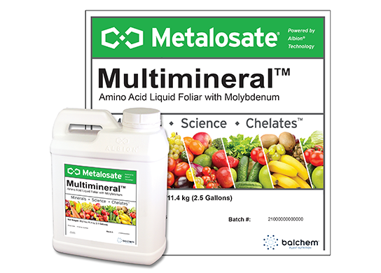 Metalosate Multimineral is an amino acid chelated nutrient foliar fertilizer